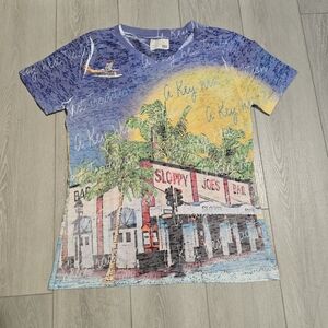Colorful Sloppy Joe's Key West Graphic T-Shirt Large